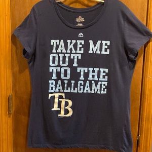 FINAL Clearance- Rays Baseball Tee Sparkly XL